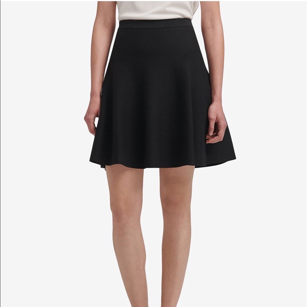 Black A-line skirt
